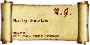 Mally Gusztáv névjegykártya